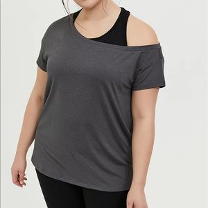 NWT TORRID Active Off-Shoulder Tee Size 0X (L/12)